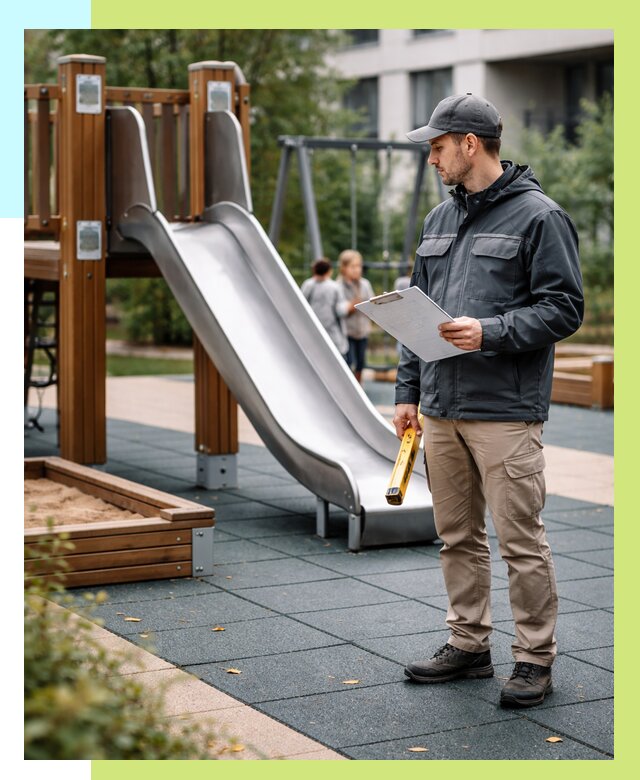 Сертификация детских площадок в Керчи от 25530 р. | Алешин-Крч