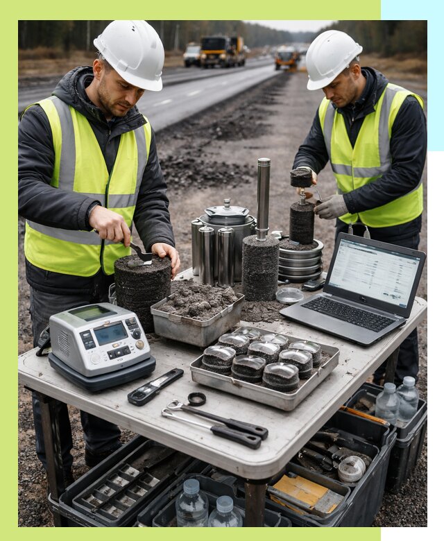 Сертификация асфальта: испытания и подтверждение в Керчи