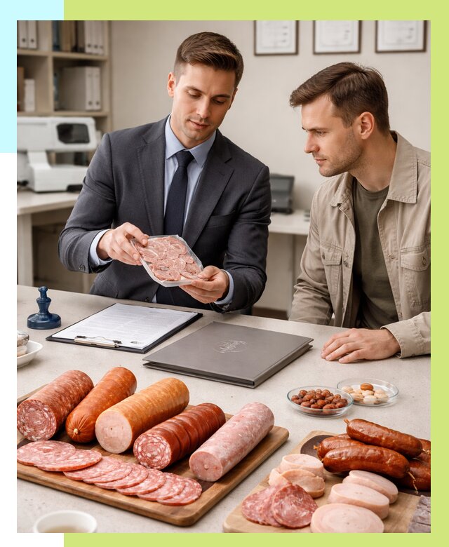 Сертификация колбасных изделий в Керчи от 7659 р. | Алешин-Крч